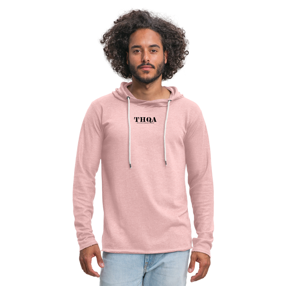 TH Sweat-shirt à capuche léger unisexe BL - rose crème chiné
