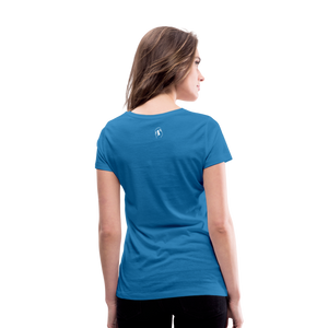 THQA T-shirt bio col V pour  Femme de Tête - bleu paon