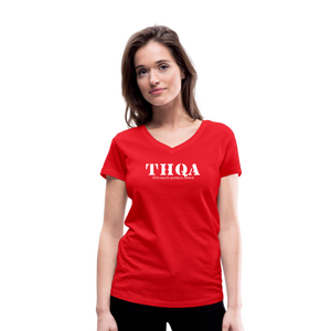 THQA T-shirt bio col V pour  Femme de Tête - rouge