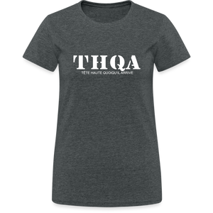 THQA Women’s Heavy T-Shirt - gris foncé chiné