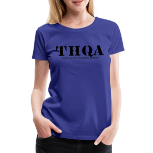 THQA T-shirt Premium pour Femme de Tête - bleu roi