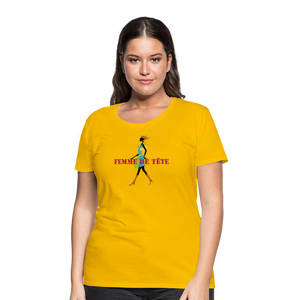 T-shirt Premium Femme de Tête - thqa - jaune soleil