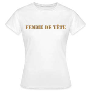 T-shirt Femme de Tête Gold -thqa - blanc