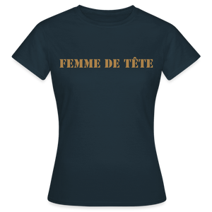 T-shirt Femme de Tête Gold -thqa - marine