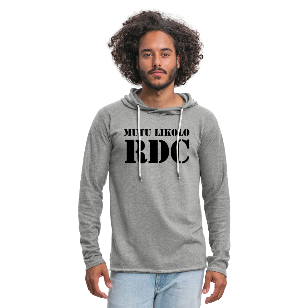 Sweat-shirt à capuche léger unisexe ML RDC - gris chiné