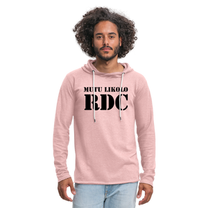 Sweat-shirt à capuche léger unisexe ML RDC - rose crème chiné