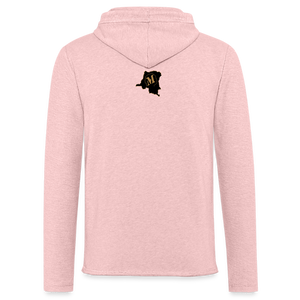 Sweat-shirt à capuche léger unisexe ML RDC - rose crème chiné