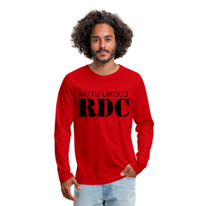 T-shirt manches longues Premium Homme MUTU LIKOLO RDC - rouge
