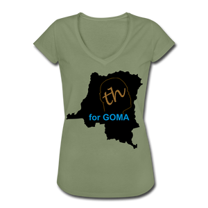 TH bs T-shirt vintage Femme for goma - olive