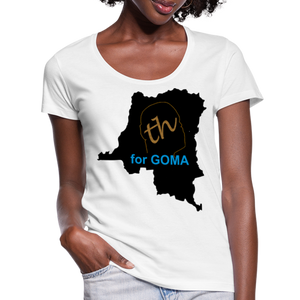 TH bs T-shirt col U Femme for gOMA - blanc