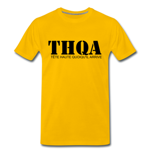 THQA T-shirt Premium Homme BLK - jaune soleil