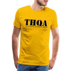 THQA T-shirt Premium Homme BLK - jaune soleil