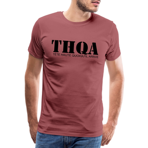 THQA T-shirt Premium Homme BLK - bordeaux délavé