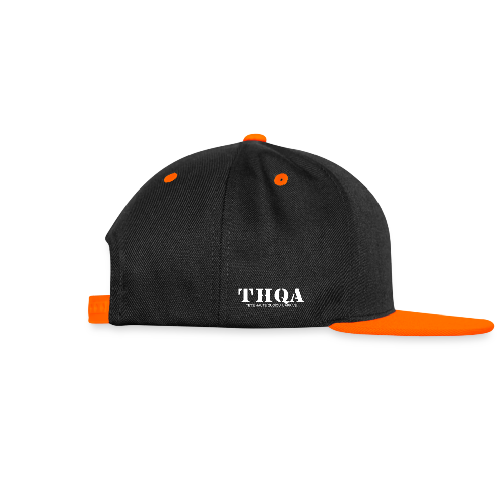 THQA Casquette Snapback contrastée WT - noir/orange néon