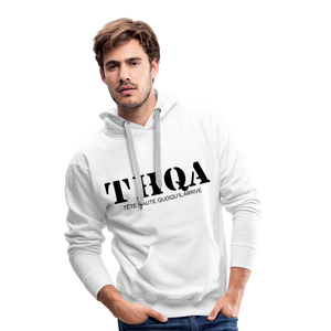 THqa Sweat-shirt à capuche Premium - blanc