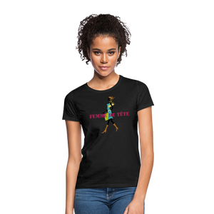 T-shirt Femme de Tête - thqa - noir