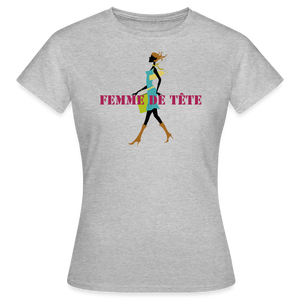 T-shirt Femme de Tête - thqa - gris chiné